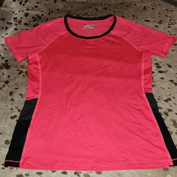 Vibrant Pink and Black Athletic Tee - Picture 1 of 4